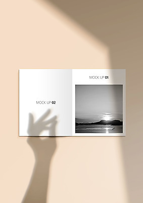 PSD 편집이미지 손 실루엣 그림자 손짓 사람없음 책 햇빛 목업 이미지편집 모션 촬영기법 신체부위 태양 파일형식