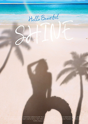 PSD 편집이미지 여자 바다 그림자 한명 해변 여름 야자수 시원함 튜브 이미지편집 나무 1 계절 사람 파일형식