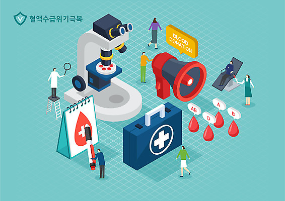 전신 여자 남자 일러스트 현미경 여러명 확성기 혈액 구급상자 알림 헌혈 아이소메트릭 혈액형 국내일러스트 AI파일 캠페인 다수 실험기구 사람 의료용품 봉사 파일형식 벡터