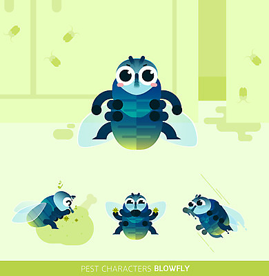 캐릭터 여러마리 일러스트 사람없음 초록색 세트 귀여움 비행 해충 지저분함 먹기 곤충캐릭터 파리_곤충 일러캐릭터 AI파일 컬러 다수 곤충 컨셉 모션 감각 벌레 파일형식 벡터