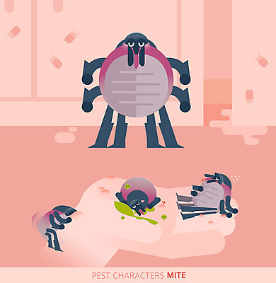 캐릭터 분홍색 여러마리 일러스트 사람없음 세트 귀여움 혈액 해충 곤충캐릭터 여드름 진드기 배부름 일러캐릭터 AI파일 컬러 다수 곤충 컨셉 벌레 파일형식 벡터