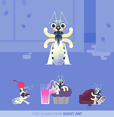 캐릭터 음료 이동 여러마리 일러스트 사람없음 파란색 세트 귀여움 초콜릿 해충 곤충캐릭터 부지런 유령개미 일러캐릭터 AI파일 컬러 다수 곤충 컨셉 디저트 벌레 개미 파일형식 벡터