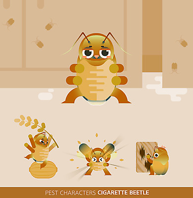 캐릭터 여러마리 일러스트 사람없음 농작물 세트 갈색 귀여움 해충 낙서 서커스 곤충캐릭터 권연벌레 일러캐릭터 AI파일 컬러 다수 곤충 컨셉 농업 벌레 파일형식 벡터