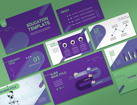 도형 템플릿 교육 비즈니스 학사모 그래프 사람없음 세트 보라색 수학 PPT 프레젠테이션 문서템플릿 컴파스 공식 애니형PPT 9P 이미지템플릿 모자_잡화 컬러 졸업 교과목 문구용품 파일형식