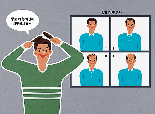 남자 일러스트 여러명 상반신 머리빗 예방 헤어관리 탈모 탈모클리닉 성인남자만 국내일러스트 AI파일 다수 사람 뷰티 미용용품 클리닉 증상 남자만 성인만 파일형식 벡터