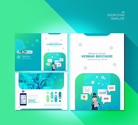 PSD 서양인 외국인 템플릿 표지디자인 북디자인 출판디자인 여자 표지 남자 ZIP 내지 리플렛 북커버 비즈니스 회의 팜플렛 20대 성인 30대 노트북 태블릿 인포그래픽 비즈니스맨 비즈니스우먼 민트색 세미나 웨비나 이미지템플릿 컬러 사람 인종 청년 장년 전자제품 스마트기기 직장인 파일형식 언택트