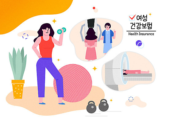 전신 여자 일러스트 건강 여러명 상반신 운동 간호사 짐볼 유방암 보험 건강검진 MRI 암검사 건강보험 국내일러스트 AI파일 다수 의학 의료기기 사람 의료진 검사_조사 암 파일형식 벡터