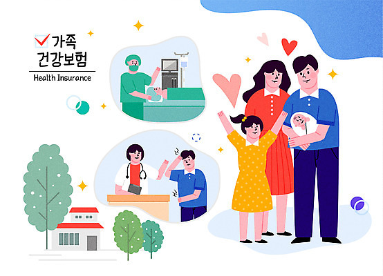 전신 여자 남자 어린이 일러스트 가족 엄마 주택 건강 여러명 상반신 성인 부모 진료 의사 하트 아기 출산 아빠 보험 건강보험 국내일러스트 AI파일 모양 다수 의학 관계 사람 건물 의료진 파일형식 벡터