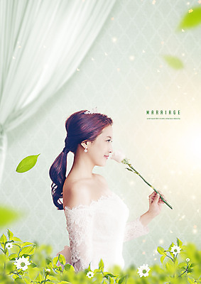 PSD 편집이미지 드레스 여자 꽃 행복 신부 결혼 한명 상반신 성인 기쁨 한국인 커튼 베이지색 성인여자한명만 이미지편집 식물 1 옷 감정 컬러 사람 동양인 이벤트 여자한명만 성인여자만 파일형식