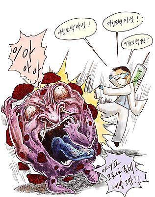 PSD 남자 일러스트 주사기 박사 한명 상반신 성인 고통 의료진 바이러스 킥 질병 울음 연구원 사회이슈 감염 전염 박테리아 몬스터 백신 신종바이러스 이슈 인플루엔자 진압 코로나바이러스 팬데믹 델타변이바이러스 국내일러스트 직업 1 감정 컨셉 의학 의료기기 모션 표정 사람 파일형식