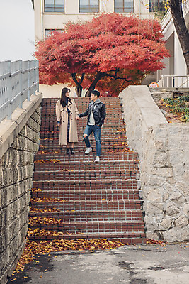 포토 JPG 주간 전신 커플 여자 남자 단풍 낙엽 데이트 20대 성인 야외 앞모습 독서 걷기 계단 손잡기 다정 가을 도서관 가죽자켓 성인만 국내포토 자연요소 계절 교육 뷰포인트 컨셉 잎 관계 모션 사람 청년 재킷 파일형식