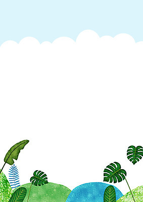 PSD 구름 교육 잎 일러스트 프레임 사람없음 편지 편지지 몬스테라 에듀 에듀케이션 프레임일러스트 스쿨팩 국내일러스트 자연요소 식물 파일형식