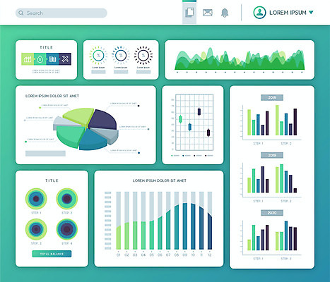 선 일러스트 수치 그래프 사람없음 초록색 인포그래픽 정보 막대그래프 심플 원그래프 엘리먼트 곡선그래프 국내일러스트 AI파일 컬러 파일형식 벡터