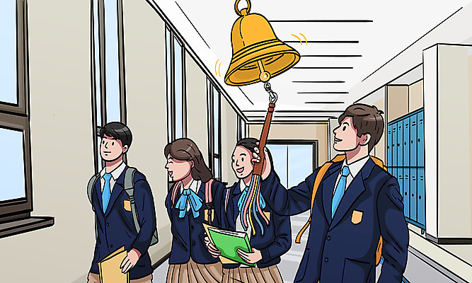 전신 학생 여자 남자 교복 가방 일러스트 청소년 여러명 공책 수능 복도 수험생 수능대비 골든벨 베이지색 십대만 국내일러스트 AI파일 잡화 옷 컬러 다수 고등학생 문구용품 사람 시험 종 파일형식 벡터