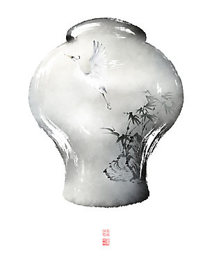 PSD 나무 문양 잎 날개 일러스트 캘리그라피 조류 붓터치 사람없음 바위 나뭇가지 비행 도자기 왜가리 대나무 동양화 번짐 낙관 화조화 국내일러스트 식물 동물 미술 돌_바위 파일형식 효과