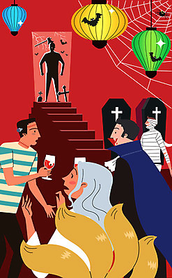 전신 여자 남자 십자가 술잔 일러스트 전등 조명 사람 여러명 상반신 컬러풀 분장 파티 할로윈 번개 거미줄 관 거미 박쥐 구미호 드라큘라 몬스터 미라 코스프레 프랑켄슈타인 국내일러스트 AI파일 컬러 다수 곤충 포유류 날씨 잔 이벤트 파일형식 벡터