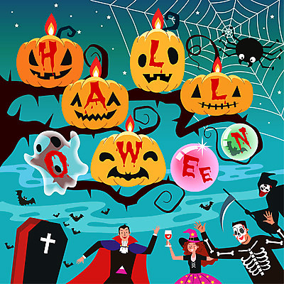 여자 남자 십자가 일러스트 해골 사람 여러명 상반신 컬러풀 분장 파티 할로윈 유령 거미줄 구슬 마녀 관 거미 박쥐 드라큘라 사신 잭오랜턴 코스프레 국내일러스트 AI파일 컬러 다수 곤충 포유류 뼈 이벤트 파일형식 벡터