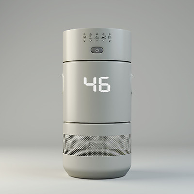 PSD 편집이미지 생활용품 회색배경 사람없음 전자제품 한개 3D소스 3D 기계 가전제품 입체 디지털합성 오브젝트 생활가전 공기청정기 편집소스 소형가전제품 편집3D 1 백그라운드 회색 파일형식