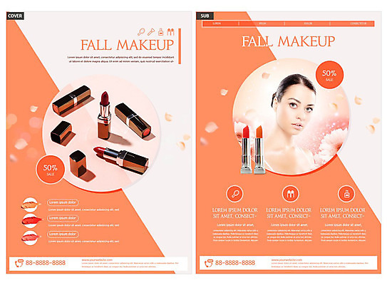 서양인 외국인 템플릿 여자 ZIP 리플렛 한명 팜플렛 20대 성인 화장 뷰티 화장품 립스틱 가을 전단템플릿 전단 다홍색 성인여자한명만 인디자인 INDD 이미지템플릿 1 계절 컬러 사람 인종 청년 홍보물 여자한명만 성인여자만 파일형식