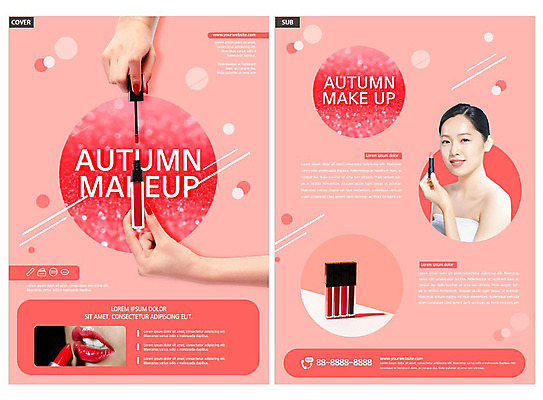 템플릿 손 여자 ZIP 리플렛 분홍색 팜플렛 20대 성인 두명 신체부위 화장 뷰티 화장품 립스틱 가을 전단템플릿 전단 의료성형뷰티 성인여자만 인디자인 INDD 이미지템플릿 계절 컬러 사람 청년 홍보물 여자만 성인만 파일형식