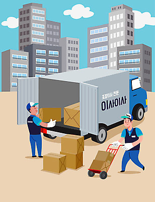 전신 남자 일러스트 아파트 성인 두명 파란색 이사 직원 이삿짐 이삿짐센터 성인남자만 포장이사 손없는날 이사트럭 이사업체 국내일러스트 AI파일 컬러 주택 사람 트럭 민속신앙 남자만 성인만 파일형식 벡터