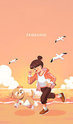 전신 PSD 동물 구름 한마리 여자 반려견 파도 일러스트 갈매기 하늘 한명 해변 일상 반려동물 달리기 조깅 운동 주황색 산책 개 반려 국내일러스트 자연요소 1 바다 컬러 포유류 모션 조류 휴식 건강 사람 라이프 파일형식