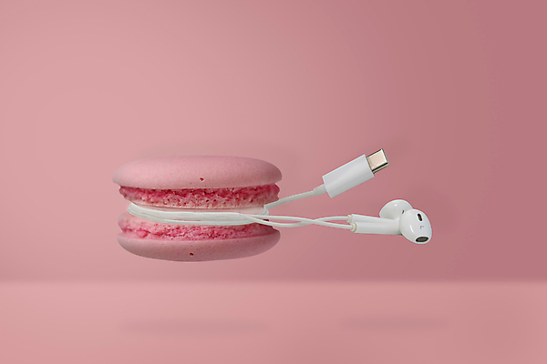 포토 JPG 해외이미지 이어폰 디저트 사람없음 마카롱 해외202009 해외포토 음식 음향기기 파일형식