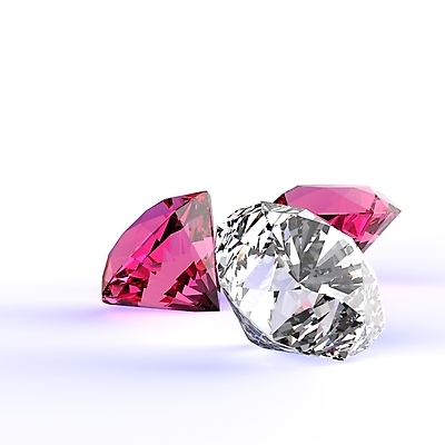 포토 JPG 해외이미지 사람없음 빨간색 보석 오브젝트 흰배경 다이아몬드 해외202009 해외포토 컬러 백그라운드 흰색 광석 파일형식