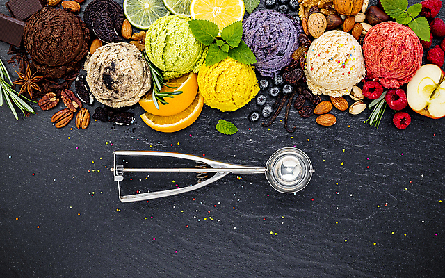 포토 JPG 해외이미지 음식 오렌지 과일 딸기 검은배경 아이스크림 사람없음 초콜릿 견과류 달콤 레몬 민트 블루베리 산딸기 호두 라임 바닐라 스쿱 젤라또 해외202009 해외포토 백그라운드 디저트 검은색 맛 허브 파일형식