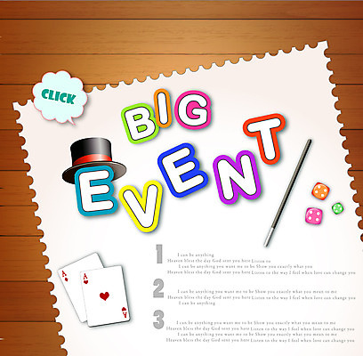 EPS 문자 알파벳 영어 생활용품 백그라운드 말풍선 일러스트 프레임 틀 이벤트 사람없음 놀이용품 공백 메모지 마루 트럼프 알림 중절모 주사위 마술봉 나무바닥 클릭 마술사모자 데크 빅이벤트 국내일러스트 카드프레임 모자_잡화 바닥 사무용품 오브젝트 마술도구 파일형식 벡터