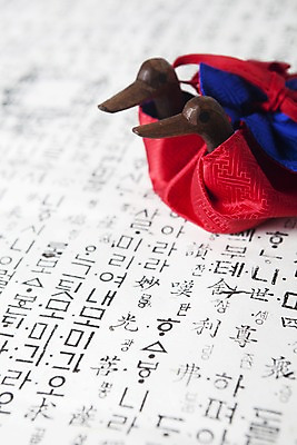 포토 JPG 스튜디오촬영 문자 한국문화 한국전통 전통 문양 기호 명절 종이 한쌍 인형 패턴 새해 전통소품 한국 실내 한글 사람없음 아웃포커스 전통무늬 보자기 원앙 한지 오브젝트 목각인형 국내포토 동양문화 기념일 아시아 무늬 조류 촬영기법 내부 파일형식 천_직물