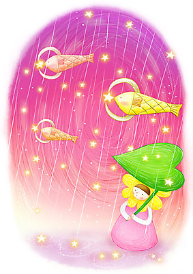 PSD 별 백그라운드 일러스트 상상 요정 어류 세로 반짝임 판타지 비 빗방울 나뭇잎우산 가상인물 국내일러스트 자연요소 우산 모션 날씨 수중동물 비_날씨 파일형식