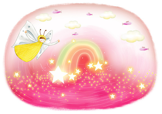 PSD 구름 별 나비 곤충 백그라운드 무지개 일러스트 상상 요정 어류 가로 반짝임 판타지 비행 가상인물 국내일러스트 자연요소 동물 모션 수중동물 파일형식