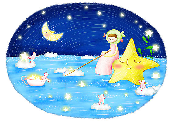 PSD 식물 구름 별 바다 줄기 백그라운드 일러스트 상상 낚시 잔 요정 가로 반짝임 판타지 달 낚싯대 커피잔 가상인물 국내일러스트 자연요소 식기 커피 모션 레저 낚시용품 파일형식