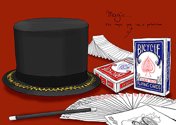 PSD 모자 잡화 포스터 문화 예술 백그라운드 일러스트 문화예술 사람없음 가로 마술 트럼프 마술봉 마술도구 탑모자 국내일러스트 모자_잡화 놀이용품 도구 파일형식