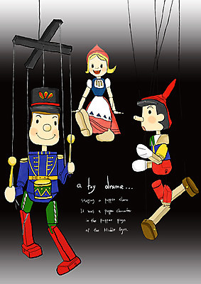 PSD 포스터 문화 예술 인형 백그라운드 일러스트 문화예술 사람없음 세로 장난감 오브젝트 목각인형 병정 마리오네트 나무인형 인형극 줄인형 피노키오 국내일러스트 동화 연극 파일형식