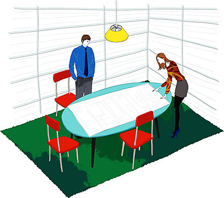 EPS 라이프스타일 여자 남자 의자 일러스트 회사 비즈니스 모션 탁자 회의 전등 조명 실내 사람 두명 가로 비즈니스라이프 사무실 설계도 직장인 비즈니스맨 비즈니스우먼 회의실 문서 파일 국내일러스트 직업 가구 건설업 내부 생활 파일형식 벡터