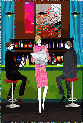 EPS 라이프스타일 여자 남자 여유 액자 의자 일러스트 비즈니스 탁자 술병 휴식 전등 조명 맥주 실내 사람 정장 세로 세명 비즈니스라이프 바 직장인 비즈니스맨 비즈니스우먼 선술집 술집 신문 그림 진열장 국내일러스트 직업 옷 감정 가구 컨셉 병_용기 주류 내부 생활 간행물 뉴스 파일형식 벡터