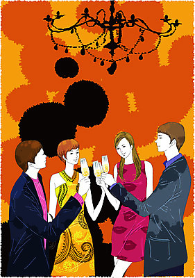 EPS 라이프스타일 드레스 여자 남자 와인잔 일러스트 비즈니스 조명 사람 정장 여러명 세로 비즈니스라이프 파티 와인 저녁식사 모임 직장인 비즈니스맨 비즈니스우먼 샴페인 건배 샹들리에 회식 국내일러스트 직업 옷 다수 술잔 주류 이벤트 생활 식사 파일형식 벡터