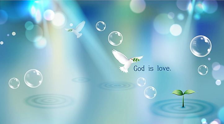 EPS 식물 동물 척추동물 기독교 종교 컬러 백그라운드 잎 두마리 일러스트 조류 나뭇잎 사람없음 파란색 빛 새싹 물방울 공기방울 비둘기 국내일러스트 2 파일형식 벡터