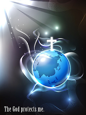 EPS 기독교 종교 지구 백그라운드 십자가 무늬 일러스트 사람없음 빛 우주 기하학 국내일러스트 파일형식 벡터