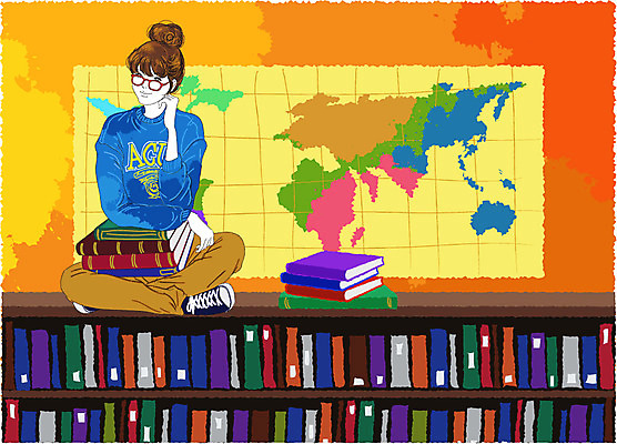 EPS 라이프스타일 여자 안경 대학생 세계지도 지도 생각 일러스트 학교 대학생라이프 책장 한명 사람 20대 성인 책 가로 캐주얼 캠퍼스라이프 대학교 사색 청년만 청년여자만 청년여자한명만 성인여자한명만 국내일러스트 1 학생 잡화 옷 교육 가구 청년 생활 세계 여자만 여자한명만 성인여자만 성인만 파일형식 벡터