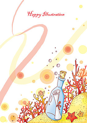 PSD 영어 모래 바다 백그라운드 곡선 일러스트 상상 유리병 불가사리 풍경 사람없음 세로 판타지 심해 바닷속 해저 공백 원형 산호 병 편지 국내일러스트 도형 문자 식기 선 병_용기 극피동물 수중 자포동물 파일형식