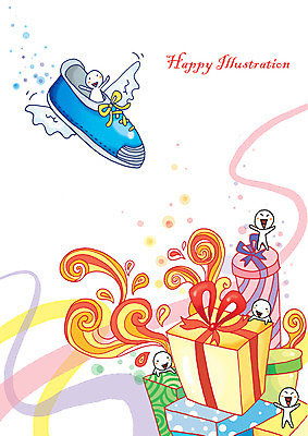 PSD 영어 백그라운드 신발 곡선 날개 일러스트 상상 요정 선물 이벤트 세로 선물상자 판타지 상자 비행 기하학 가상인물 국내일러스트 문자 선 무늬 파일형식