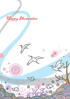 PSD 나무 식물 동물 구름 척추동물 영어 백그라운드 무늬 곡선 일러스트 상상 조류 사람없음 세로 판타지 전통문양 공백 학 나뭇가지 원형 구름문양 국내일러스트 자연요소 도형 문자 전통 문양 선 파일형식 구름_자연