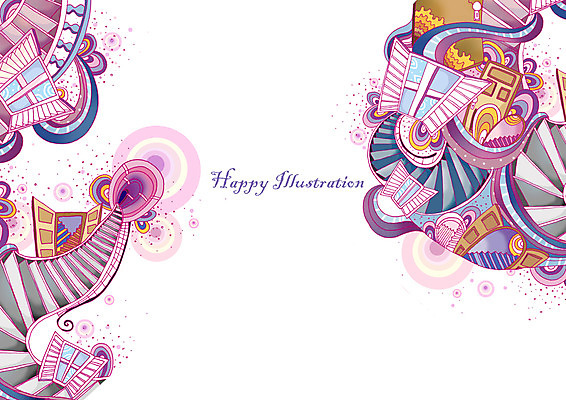 PSD 시설물 영어 현대건축 건축 백그라운드 곡선 일러스트 창문 난간 상상 사람없음 가로 판타지 문 계단 공백 건축부분 원형 기하학 국내일러스트 도형 문자 건축물 선 무늬 파일형식