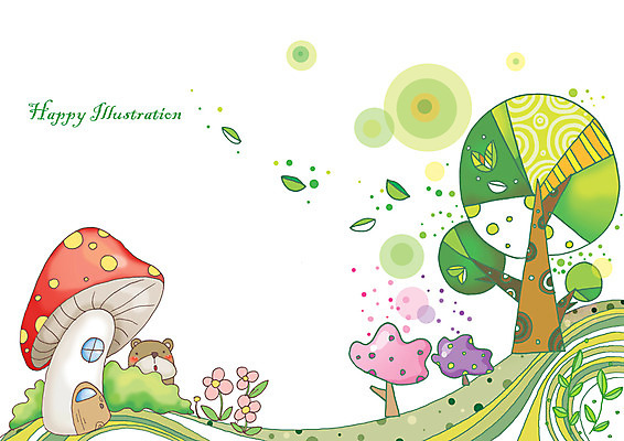 PSD 나무 식물 동물 척추동물 캐릭터 육지동물 영어 꽃 줄기 백그라운드 일러스트 곰 포유류 상상 나뭇잎 사람없음 가로 판타지 버섯 공백 원형 버섯집 일러캐릭터 도형 문자 잎 주택 파일형식
