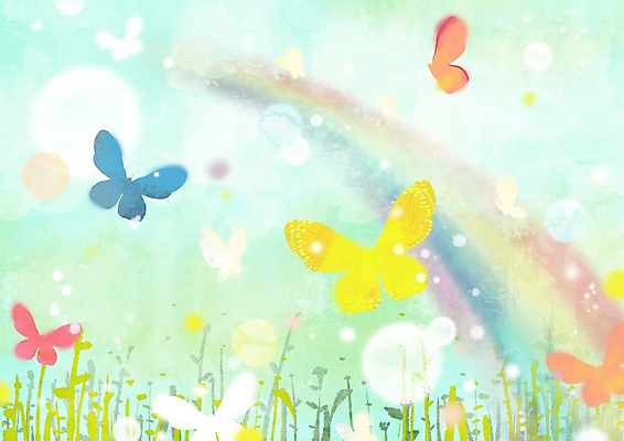 PSD 식물 사계절 계절 꽃 줄기 나비 곤충 백그라운드 무지개 절지류 일러스트 자연 풍경 사람없음 봄풍경 봄 비행 풀 비눗방울 민들레홀씨 봄배경 국내일러스트 자연요소 동물 민들레 생태계 파일형식