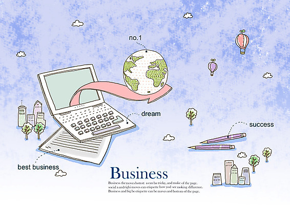 PSD 화살표 지구 백그라운드 일러스트 비즈니스 성공 빌딩 사람없음 건물 노트북 세계 글로벌 연필 꿈 열기구 목표 문서 국내일러스트 건축물 컨셉 항공교통 학용품 전자제품 필기구 파일형식
