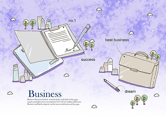PSD 잡화 백그라운드 서류가방 가방 일러스트 비즈니스 성공 빌딩 사람없음 건물 펜 꿈 목표 문서 파일 결재 국내일러스트 건축물 컨셉 필기구 파일형식